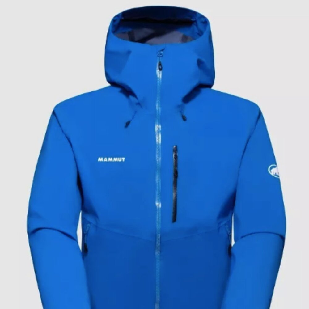 Mammut Alto Guide HS Hooded Jacket Men Ice - Blue Large, Like New